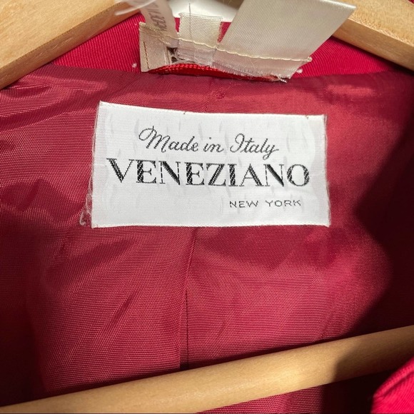 Fontana Veneziano Vintage Wool Blazer Jacket Button Down Red Coat - Picture 5 of 10